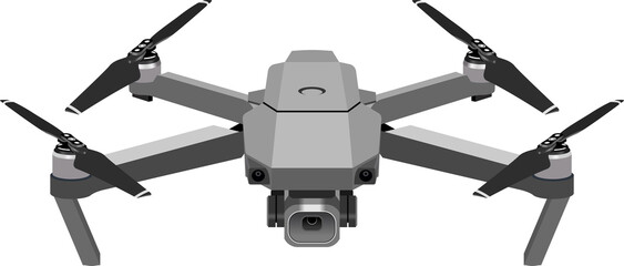 Wall Mural - fully editable vector illustration of a professional drone with a high definition 4k camera