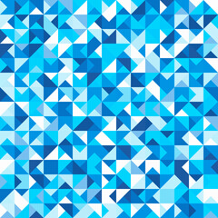 Wall Mural - Abstract modern pattern with triangles. Random shades of blue. Vector background for covers, presentations and posters.