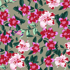 Wall Mural - Flower background.  Liberty style. fabric, covers, manufacturing, wallpapers, print, gift wrap.