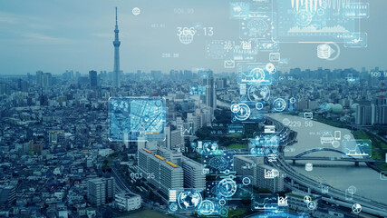 Poster - 都市とネットワーク　スマートシティー 