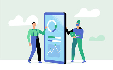 programmatore e utente delle applicazioni mobile di analisi e statistiche