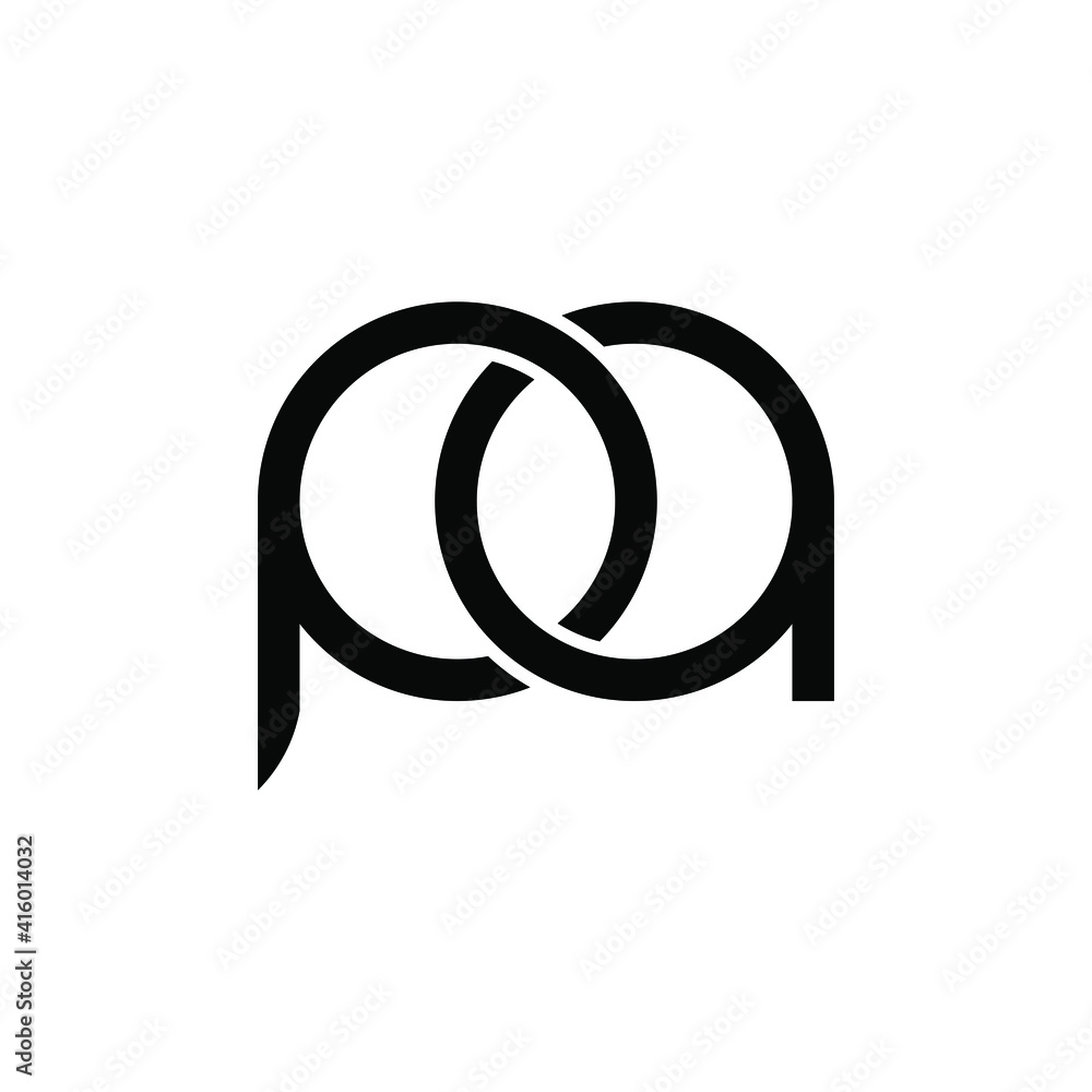  illustration vector graphic of logo letter pa - obrazy, fototapety, plakaty 