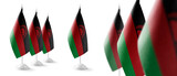 Fototapeta Boho - Set of Malawi national flags on a white background