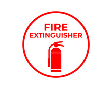 Fire Extinguisher Sign Vector, Easy To Use And Print Design Templates