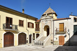 Fototapeta Na drzwi - A street among the old stone houses of Paternopoli, a medieval village in the province of Avellino.