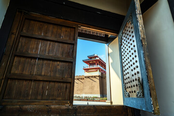 Wall Mural - Qin and Han ancient city park, Guizhou, China.