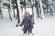 © Studio Peace - Little girl in winter in a snow-covered forest.