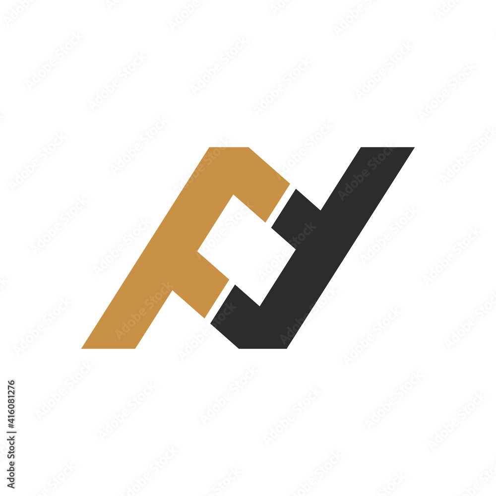 Initial fd letter logo vector template design. Linked letter df logo ...