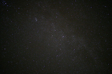 Wall Mural - long exposure of moving clouds on starry sky
