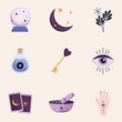 © Gstudio - bundle of nine esoteric art set icons vector illustration design