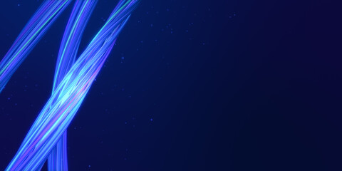 blue glowing light data flowing through fiber optic cable, abstract internet network communication t