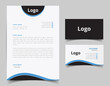 © MESHTOCK - Corporate Letterhead and Business Card Set, Elegant and minimalist style business template design and Stationery set. Full Vector.