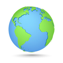 Wall Mural - Globes icon. World map. Planet with continents