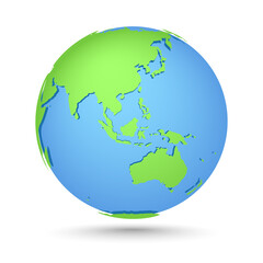Wall Mural - Globes icon. World map. Planet with continents