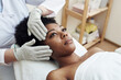 © etonastenka - Face rejuvenation with the help of microcurrent therapy. Lymphatic drainage massage. Micro sensory electrical BIO EMS microcurrent treatment for face and body electro stimulation and muscle toning.