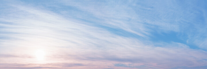 Wall Mural - pastel colored sky at sunset panoramic