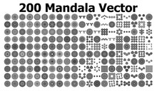 Various Mandala Collections - 200. Ethnic Mandala Ornament. Round Pattern Set.