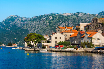 Canvas Print - Perast on the Bay of Kotor, Montenegro