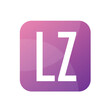 LZ Letter Logo Design With Simple style