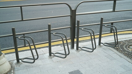 Public Street Bike Parking area in Seoul, Korea