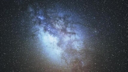 Wall Mural - travel through the starry space inside the blue and gray andromeda galaxy. view of the cosmos and th