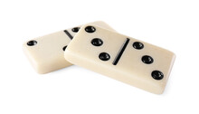 Two Classic Domino Tiles On White Background