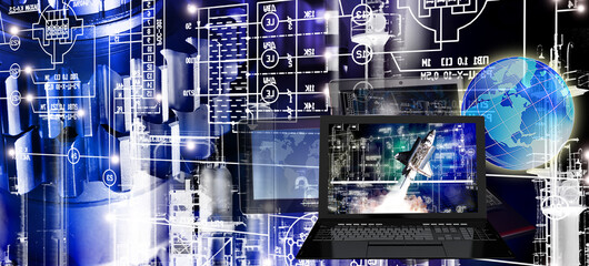 Wall Mural - newest industrial space technologies