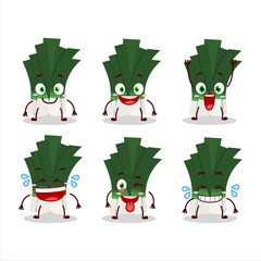 Poster - Cartoon character of leek with smile expression