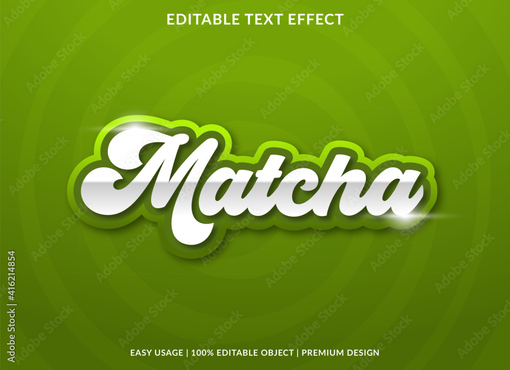 Matcha Writing matcha text effect template with bold style use for business brand and ...
