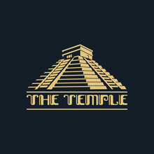 The Temple Illustration Logo Abstract Flat