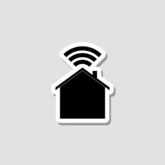 Canvas Print - Smart home sticker icon isolated on white background