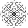© Phakkhasa - Beautiful Mandala Shape for Coloring. Vector Mandala. Christmas. Oriental. Book Page. Lines