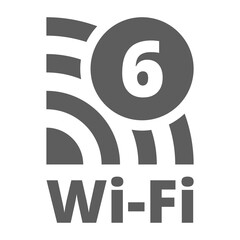 Wall Mural - Wi-Fi 6 Generation button sign illustration