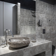 Modern gray bathroom