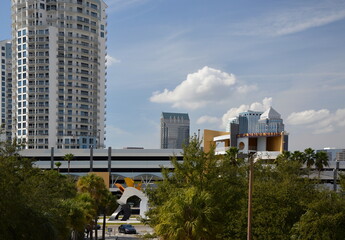 Sticker - Panorama der Downtown von Tampa, Florida