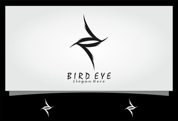 Poster - abstract bird eye vector logo