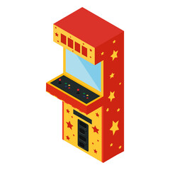 Wall Mural - Isometric game machine