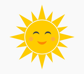 Wall Mural - happy smiling sun symbol.