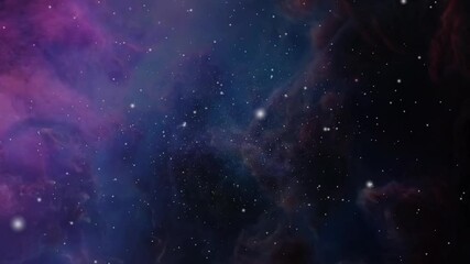 Wall Mural - Nebula clouds move slowly in the empty universe, space