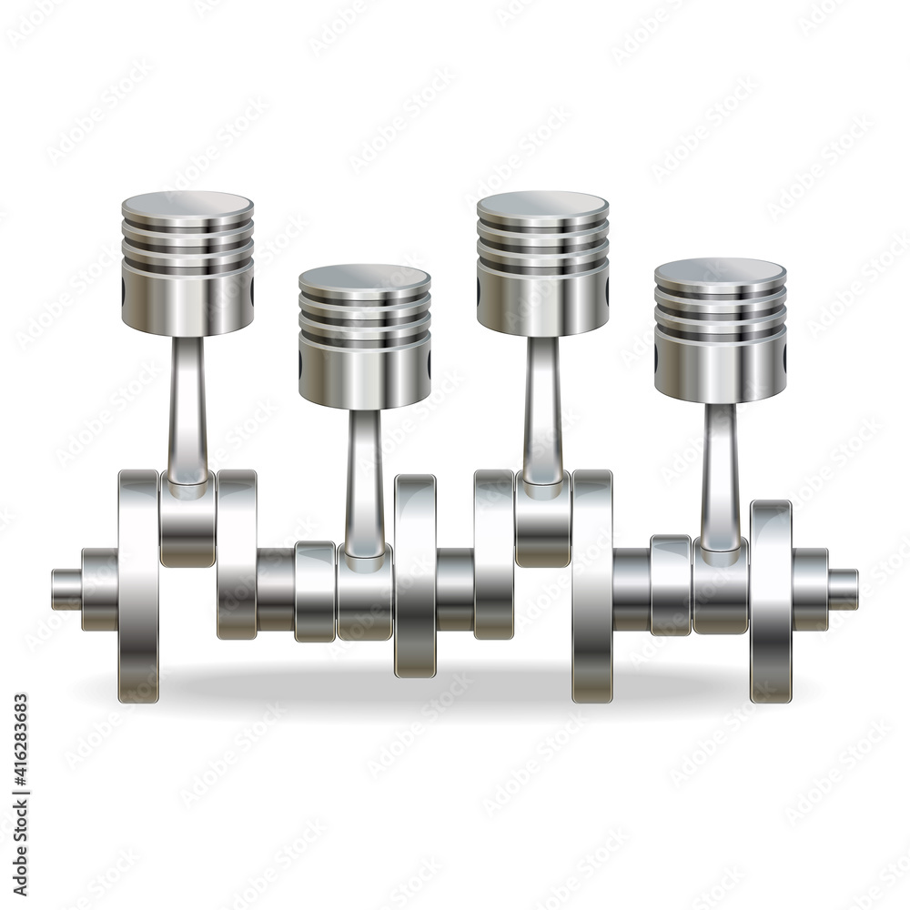 Vector Engine Pistons Stock Vector | Adobe Stock