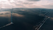 Wind turbines. Energy generator. Renewable wind energy. Roxolani, Odessa, Ukraine