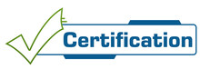 Certification Green Blue Tick Mark Borders 