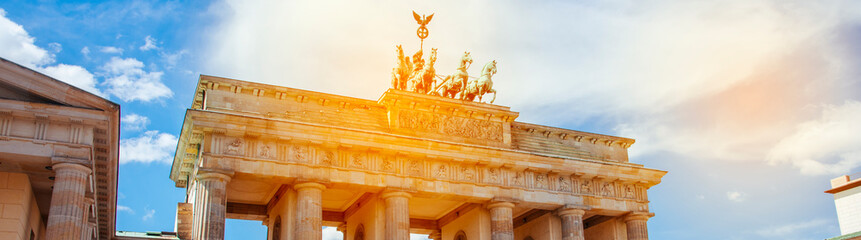 brandenburg gate in berlin, germany, web banner