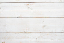 Pine Wood Plank Texture Painted With White Color In Horizontal Rows For Use As Wood Pattern, Background, Backdrop, Table Top, Wall Plank, Floor Plank, Etc.