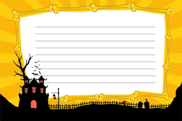 Wall Mural - Halloween background blank notes