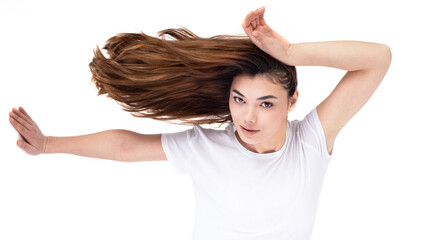 Wall Mural - portrait of a woman with long hair