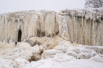 Canvas Print - frozen waterfall