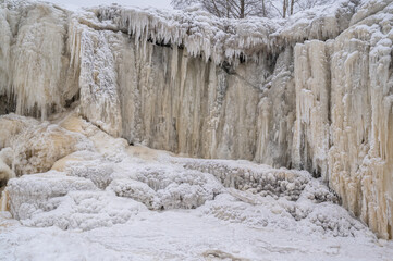 Canvas Print - frozen waterfall