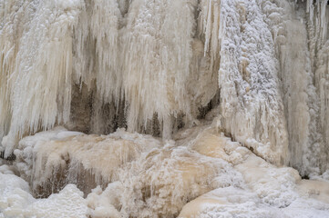 Canvas Print - frozen waterfall