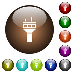 Poster - Air control tower color glass buttons